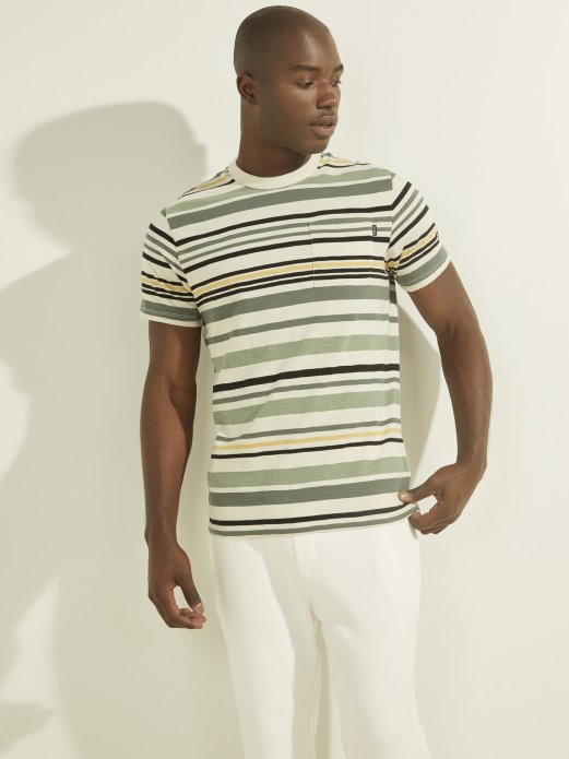 Majica S Prugastim Motivom Zelena Multi Guess Shopping