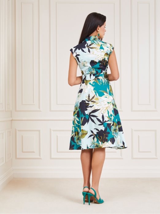 Marciano All Over Print Dress Green Multi Guess Shopping