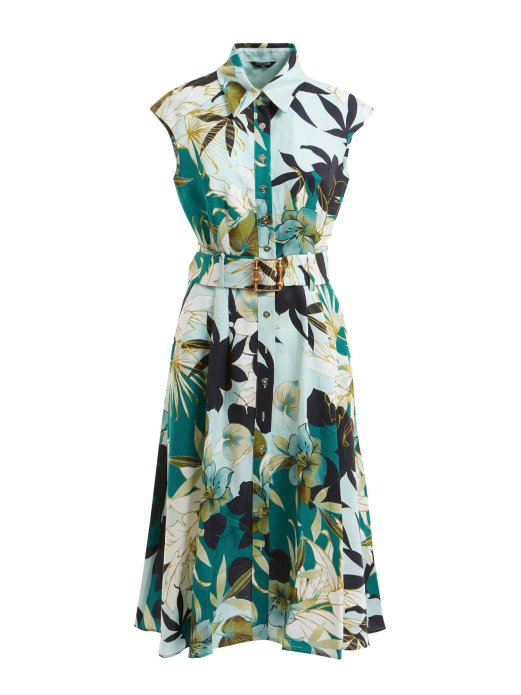 Marciano All Over Print Dress Green Multi Guess Shopping