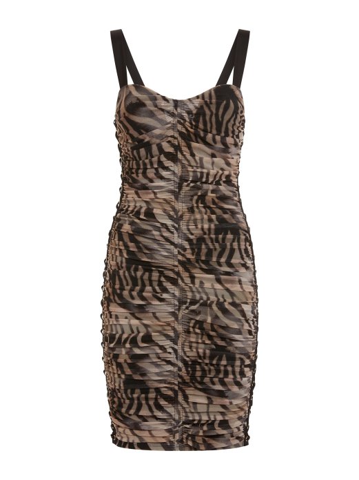 Marciano Draped Dress Black Multi Guess Shopping