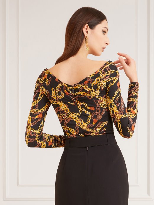 Marciano Gornji Dio S Printom Lanca Crni Multi Guess Shopping