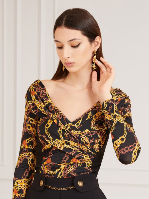 Marciano Gornji Dio S Printom Lanca Crni Multi Guess Shopping