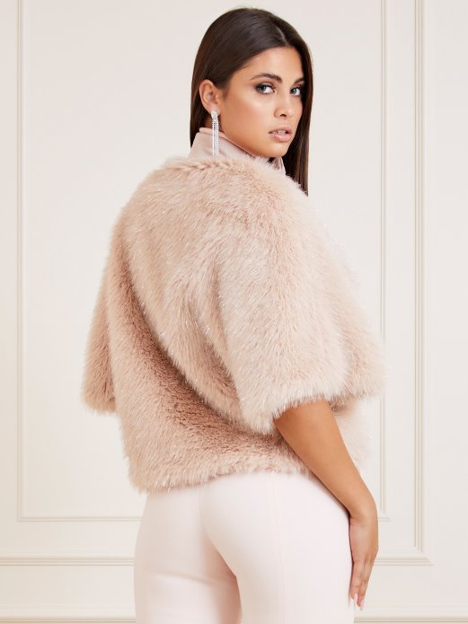 Marciano Jakna Od Umjetnog Krzna Guess Shopping Ružičasta