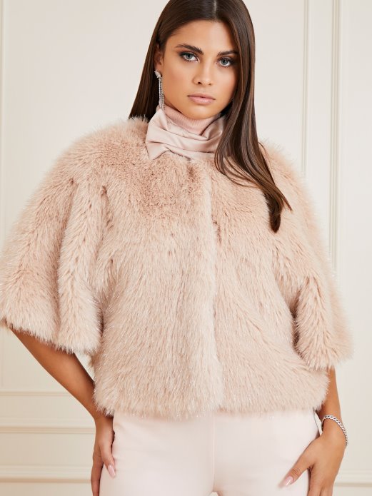 Marciano Jakna Od Umjetnog Krzna Guess Shopping Ružičasta