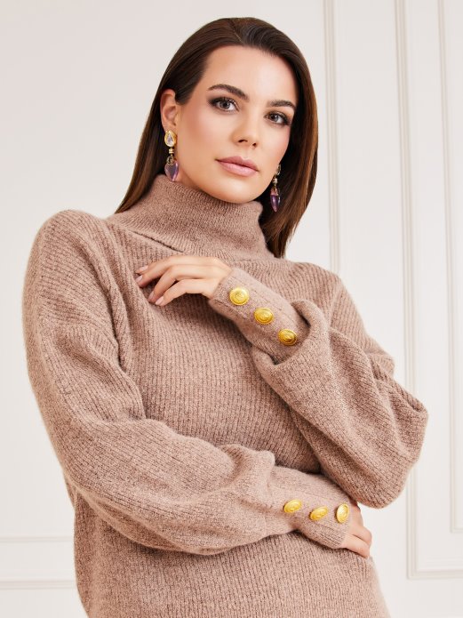 Marciano Pulover Od Mješavine Vune Bež Guess Shopping