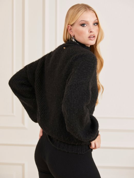 Marciano Pulover Od Mješavine Vune Crni Guess Shopping