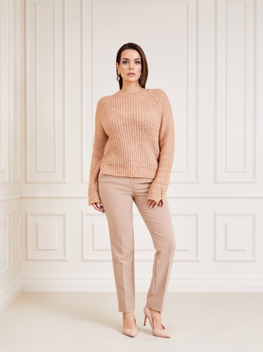 Marciano Pulover S Okruglim Izrezom Bež Guess Shopping