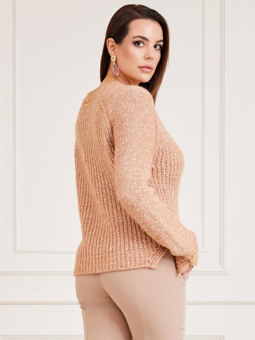 Marciano Pulover S Okruglim Izrezom Bež Guess Shopping