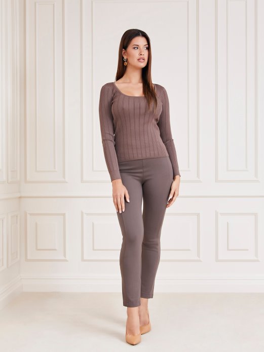 Marciano Pulover S Okruglim Izrezom Smeđa Guess Shopping