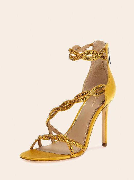 Marciano Rhinestones Sandala Gold Guess Shopping