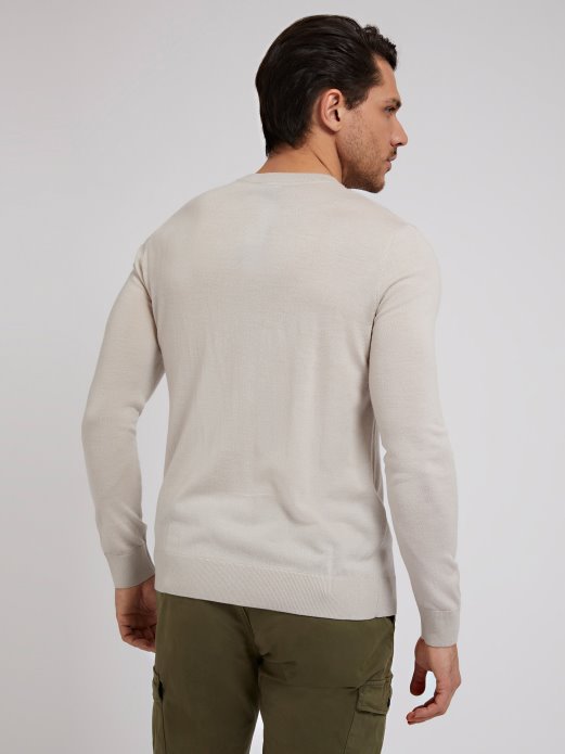 Marciano Vuneni Pulover S Okruglim Ekrezom Sivi Guess Shopping