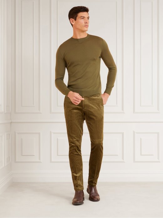 Marciano Vuneni Pulover S Okruglim Ekrezom Zeleni Guess Shopping