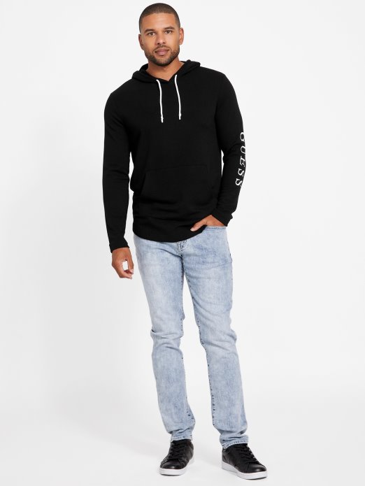 Margo Waffle Hoodie Guess Shopping Jet Crna