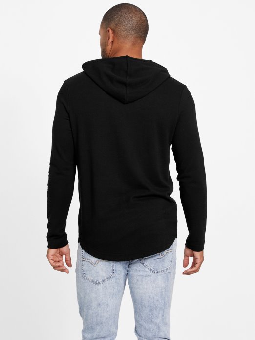 Margo Waffle Hoodie Guess Shopping Jet Crna