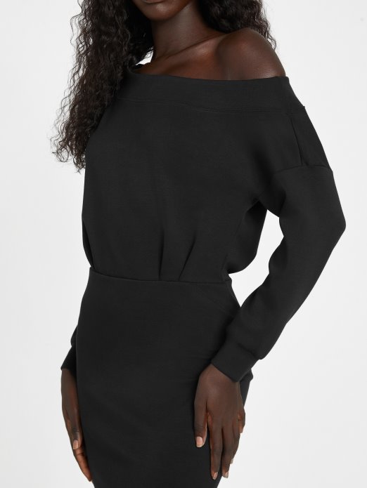 Marti Haljina S Otvorenim Ramenima Jet Crna Guess Shopping