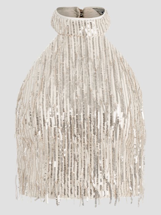 Mia šljokica Top Guess Shopping Off White Multi