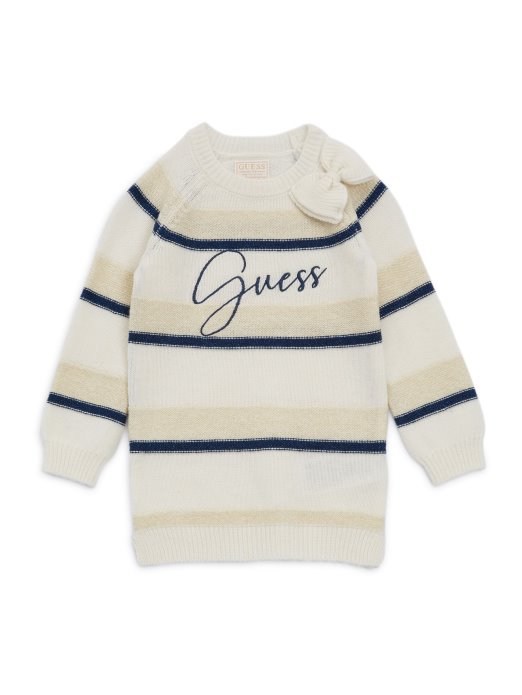 Midi Džemper Haljina (2-7) Bijelo I Svijetlo Zlatno češalj Guess Shopping