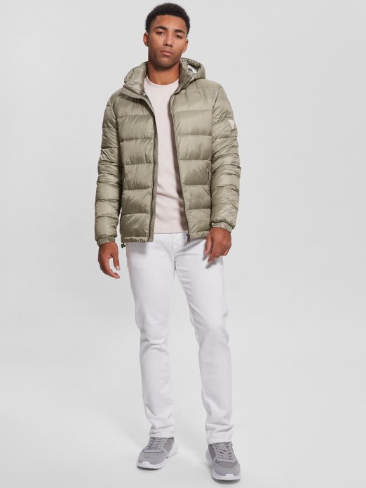 Mossy Green Guess Shopping Eko Ultra-lagana Pufer Jakna