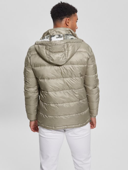 Mossy Green Guess Shopping Eko Ultra-lagana Pufer Jakna