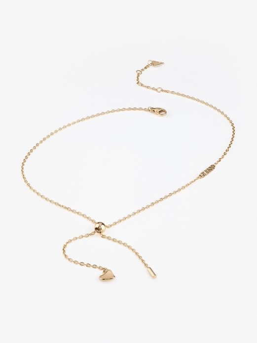 Multi Gold Guess Shopping Fluid-hearts-ogrlica