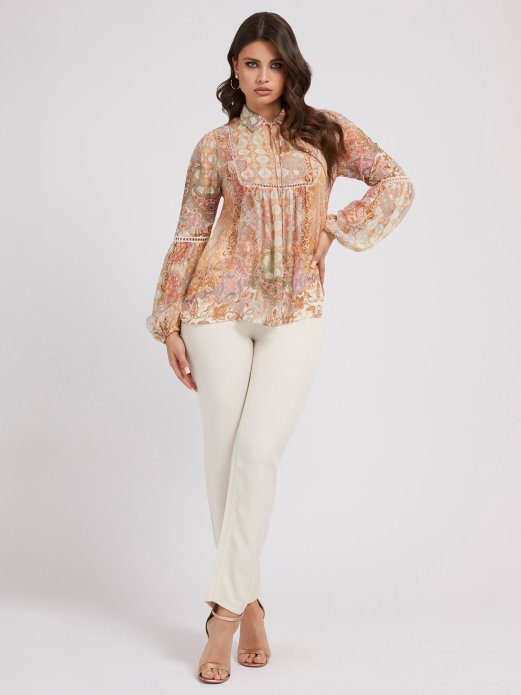 Multi Roza šifon Bluza Guess Shopping