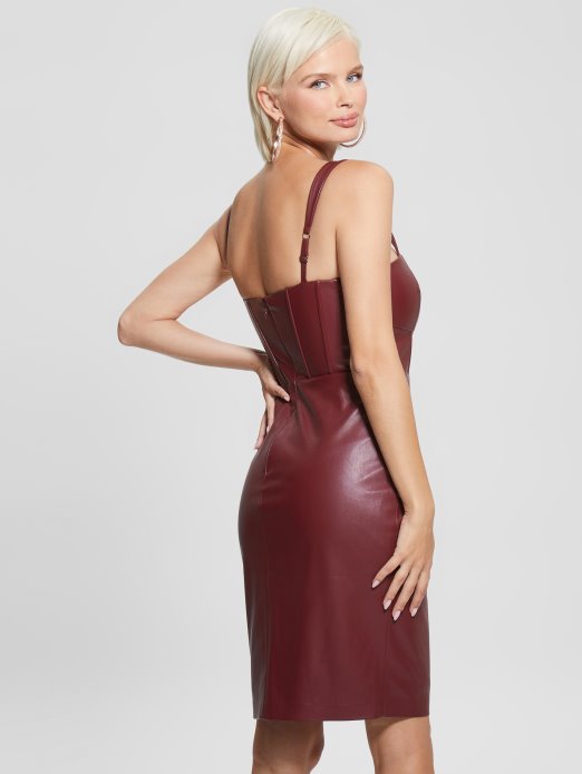 Mystic Wine Multi Reid Haljina Od Umjetne Kože Guess Shopping