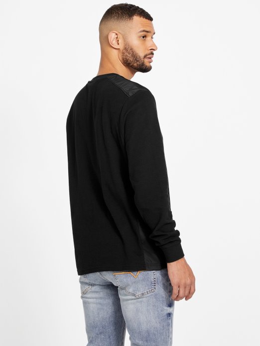 Nabry Majica S Blokovima Boja Guess Shopping Jet Crna