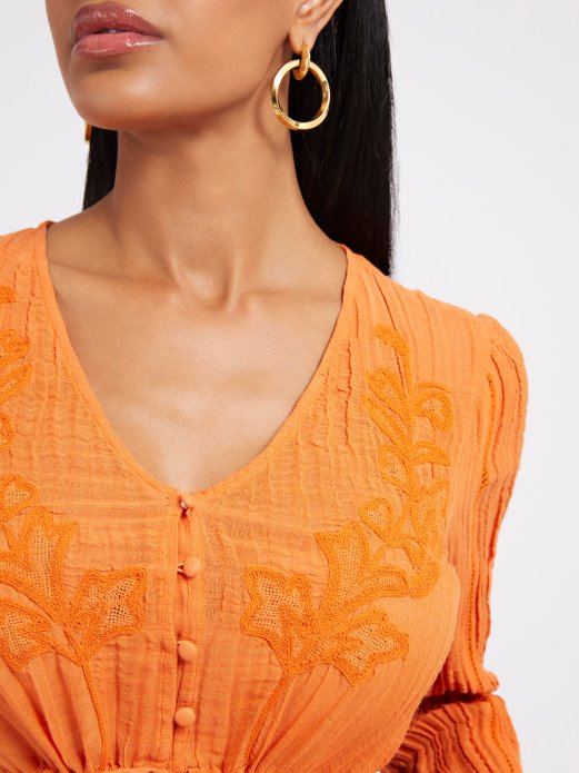 Narančasta Guess Shopping Plisirana Bluza