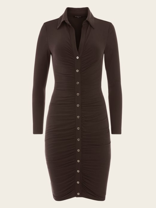 Natalia Ruched Dress Guess Shopping Tamno Pečeno