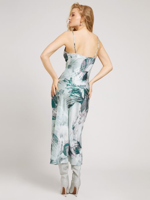 Nijanse Plave Satenske Duge Haljine Guess Shopping