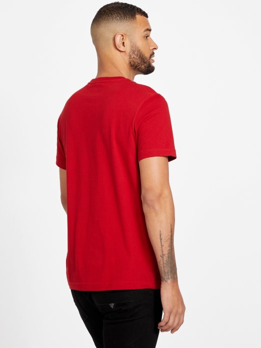 Nivellen Logo Tee Sveučilišna Crvena Guess Shopping