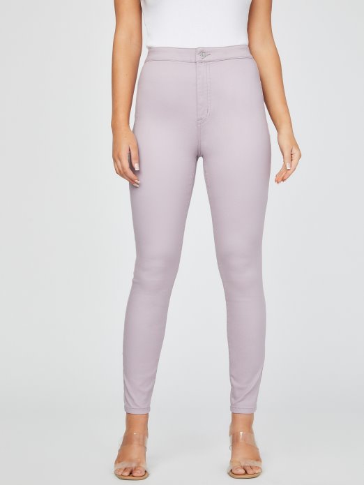 Nova Super Visoke Uske Traperice Prašnjavo Lila Guess Shopping