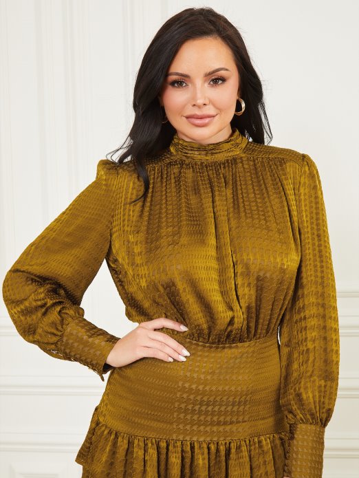 Olive Gold Prince Of Wale Millie Haljina Pogodi Shopping