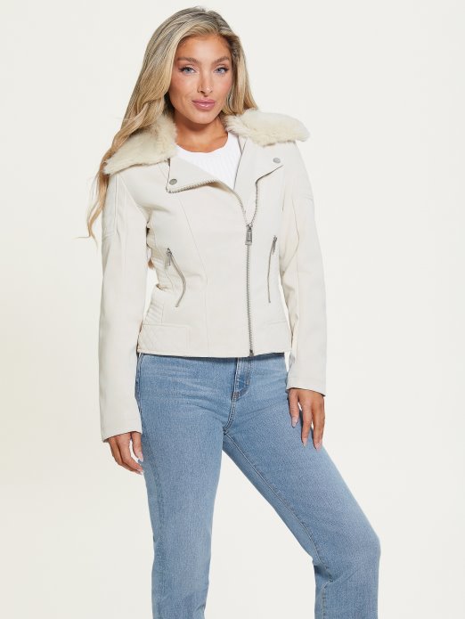 Olivia Moto Jakna Pearl Oyster Guess Shopping