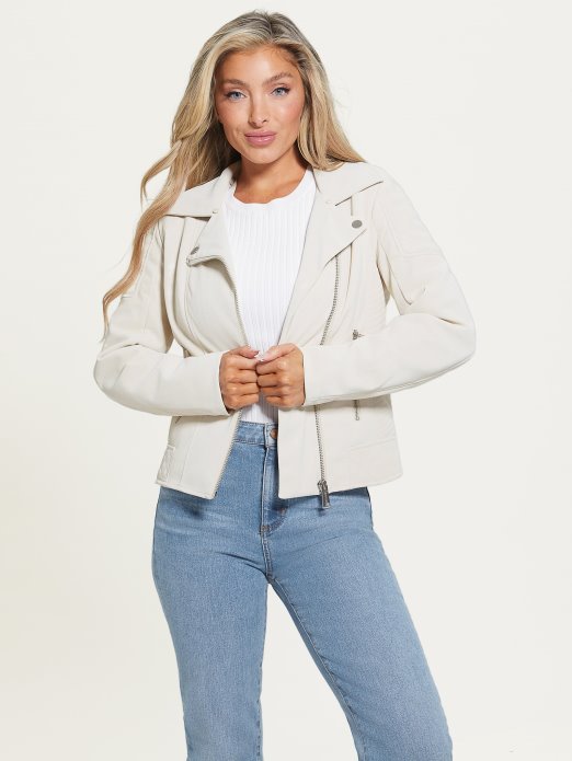 Olivia Moto Jakna Pearl Oyster Guess Shopping