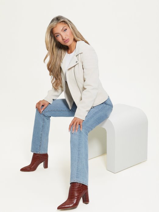 Olivia Moto Jakna Pearl Oyster Guess Shopping