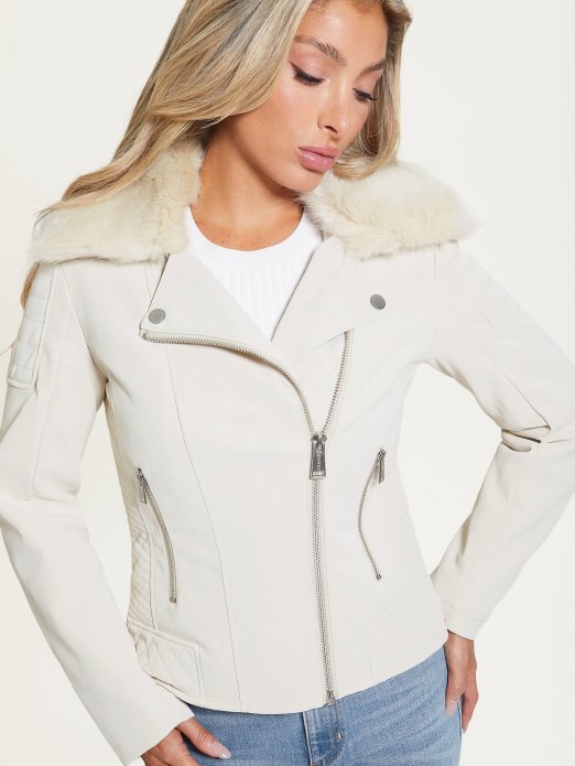 Olivia Moto Jakna Pearl Oyster Guess Shopping