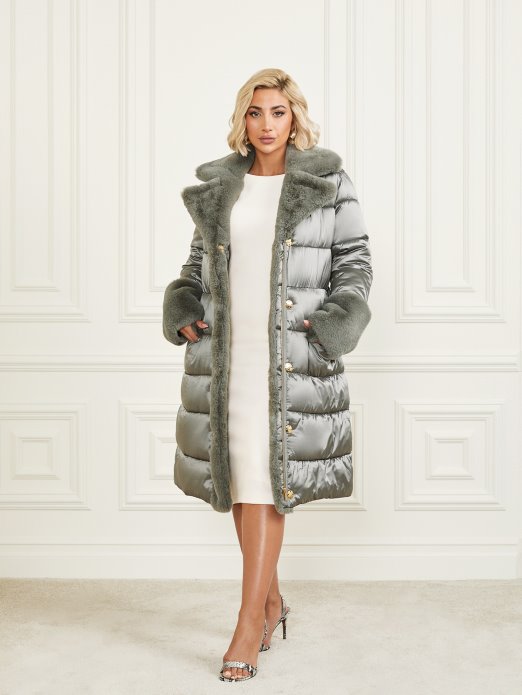 Općenito Smeđi Multi Guess Shopping Bessie Dugi Pufer Kaput