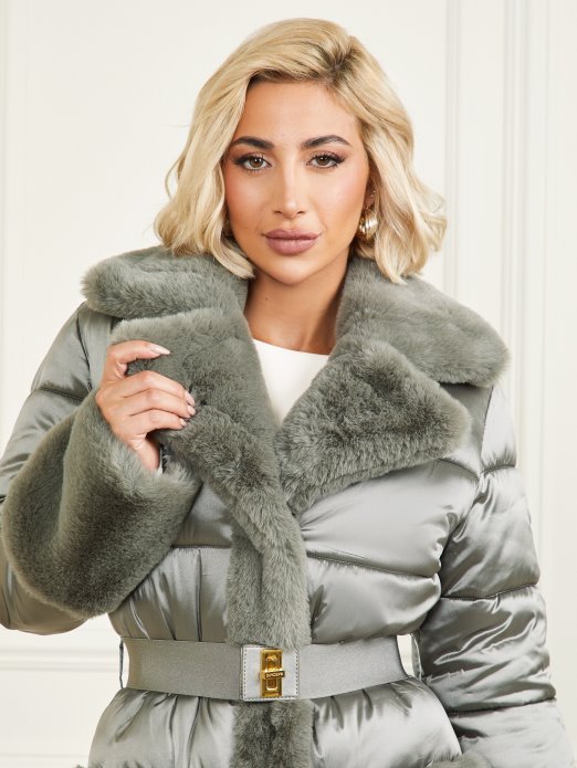 Općenito Smeđi Multi Guess Shopping Bessie Dugi Pufer Kaput