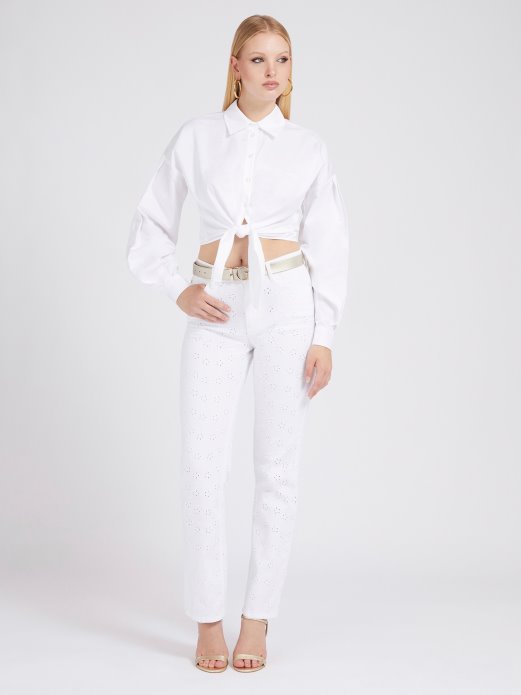 Pamučna Mašna Košulja Bijela Guess Shopping