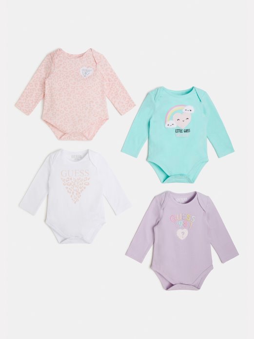 Pamučni Body Set S Višebojnim Uzorkom Pogodi Kupnju