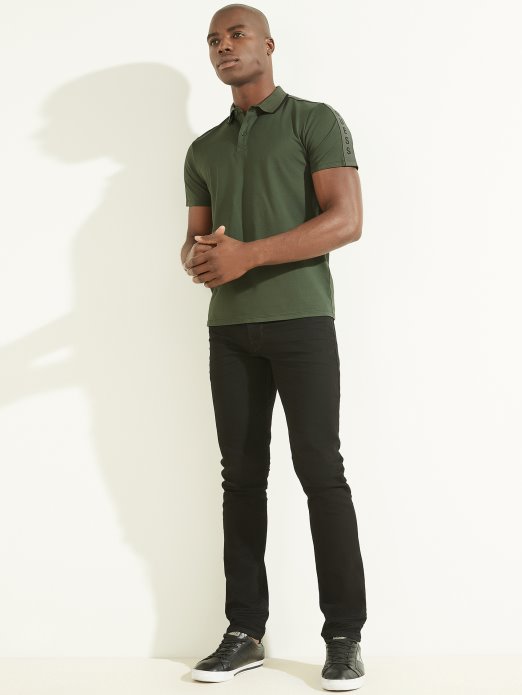 Paul Pique Tape Polo Majica Guess Shopping Jungle Zelenilo