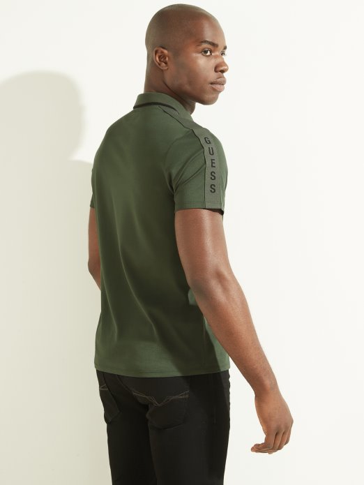 Paul Pique Tape Polo Majica Guess Shopping Jungle Zelenilo
