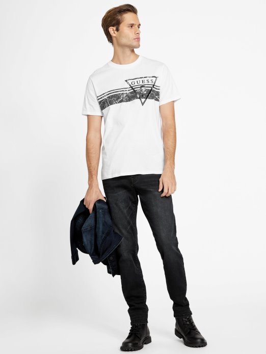 Pekah Logo Majica S Okruglim Izrezom čista Bijela Guess Shopping