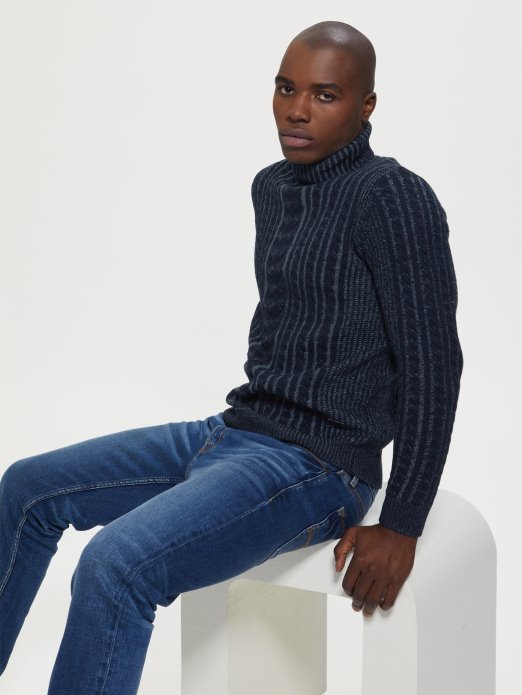 Phil Kabelski Pulover Od Mješavine Vune Guess Shopping Tamnoplava Kombinacija Vrijeska