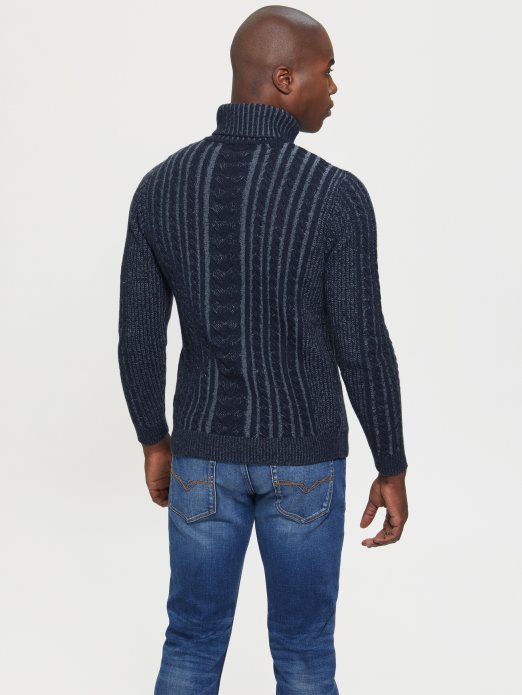 Phil Kabelski Pulover Od Mješavine Vune Guess Shopping Tamnoplava Kombinacija Vrijeska