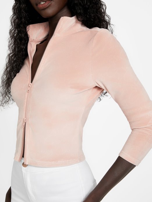 Pink Bliss Guess Shopping će Nositi Baršunastu Jaknu I Patent