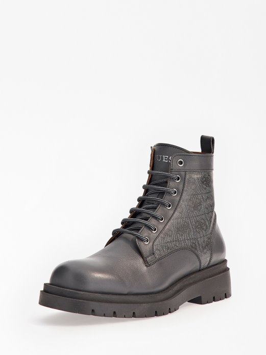 Pisa 4g Logo Borbene čizme Guess Shopping Crne