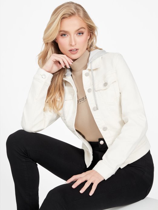 Planinska Bijela Guess Shopping Eko Stella Traper Jakna S Kapuljačom