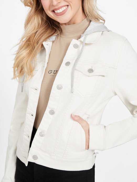 Planinska Bijela Guess Shopping Eko Stella Traper Jakna S Kapuljačom